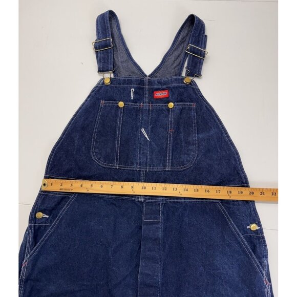 Dickies Denim Bib Overalls Workwear Jeans Mens 40 X 31 Blue Straight Leg - Picture 4 of 10